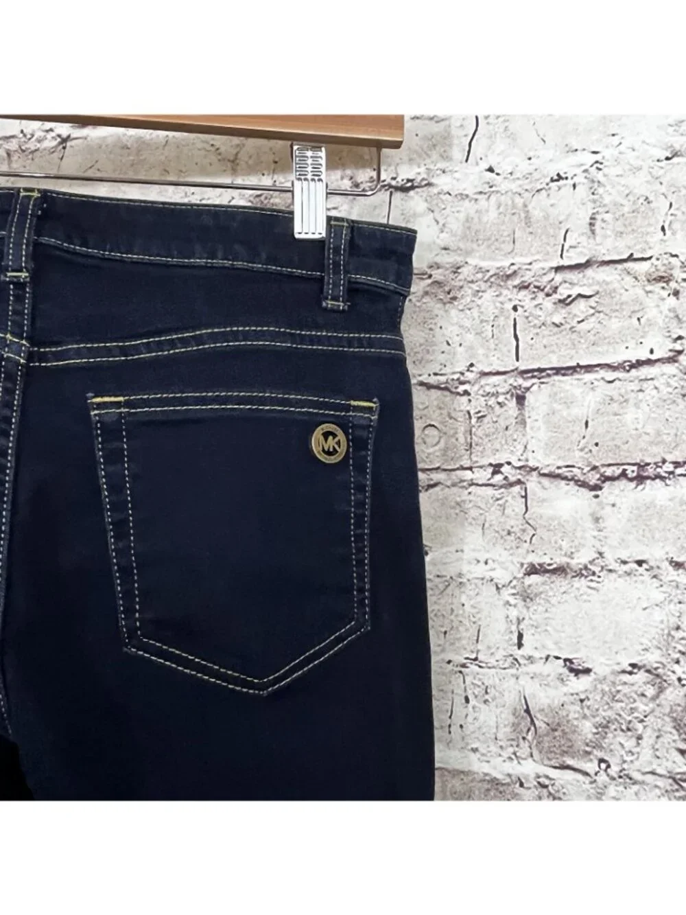 Michael Kors Izzy Skinny Dark Wash Ankle Crop Denim Jeans